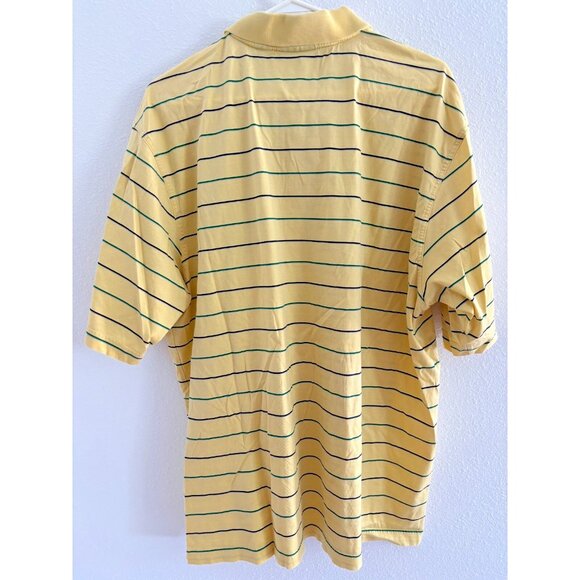 The Masters Golf Polo Shirt Mens XL Amen Corner Collection Yellow Stripe‎ VTG - Picture 2 of 8